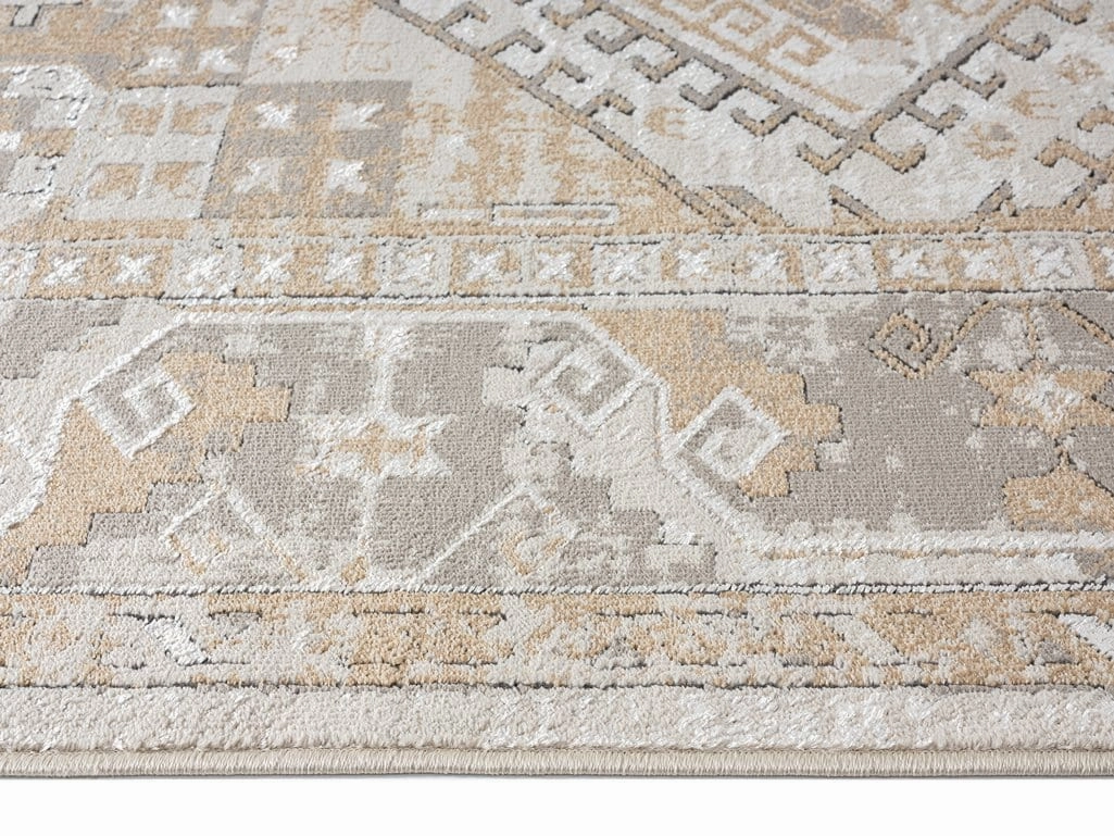 Tupelo Beige And Grey Tribal Medallion Rug