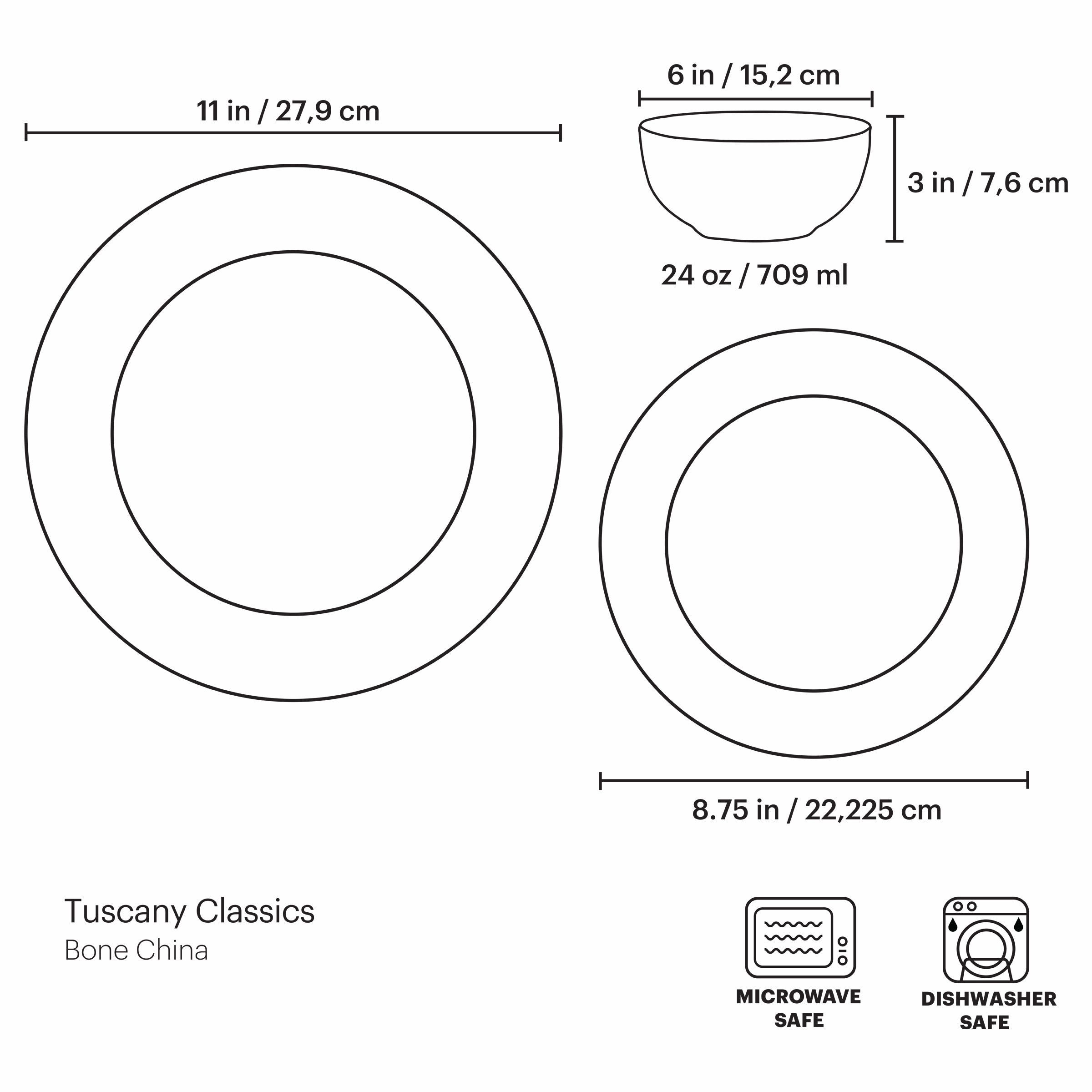 Tuscany Classics Accent Plates - Buy 4 Get 6