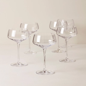 Tuscany Classics Angled Optic Coupe Glasses - Set Of 6glass cups ,personalized mugs 