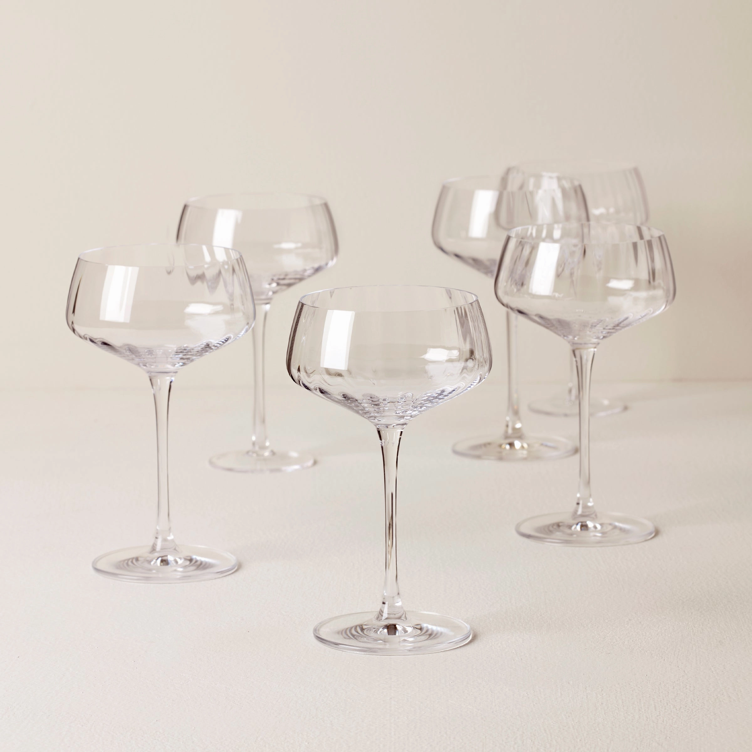 Tuscany Classics Angled Optic Coupe Glasses - Set Of 6glass cups ,personalized mugs 