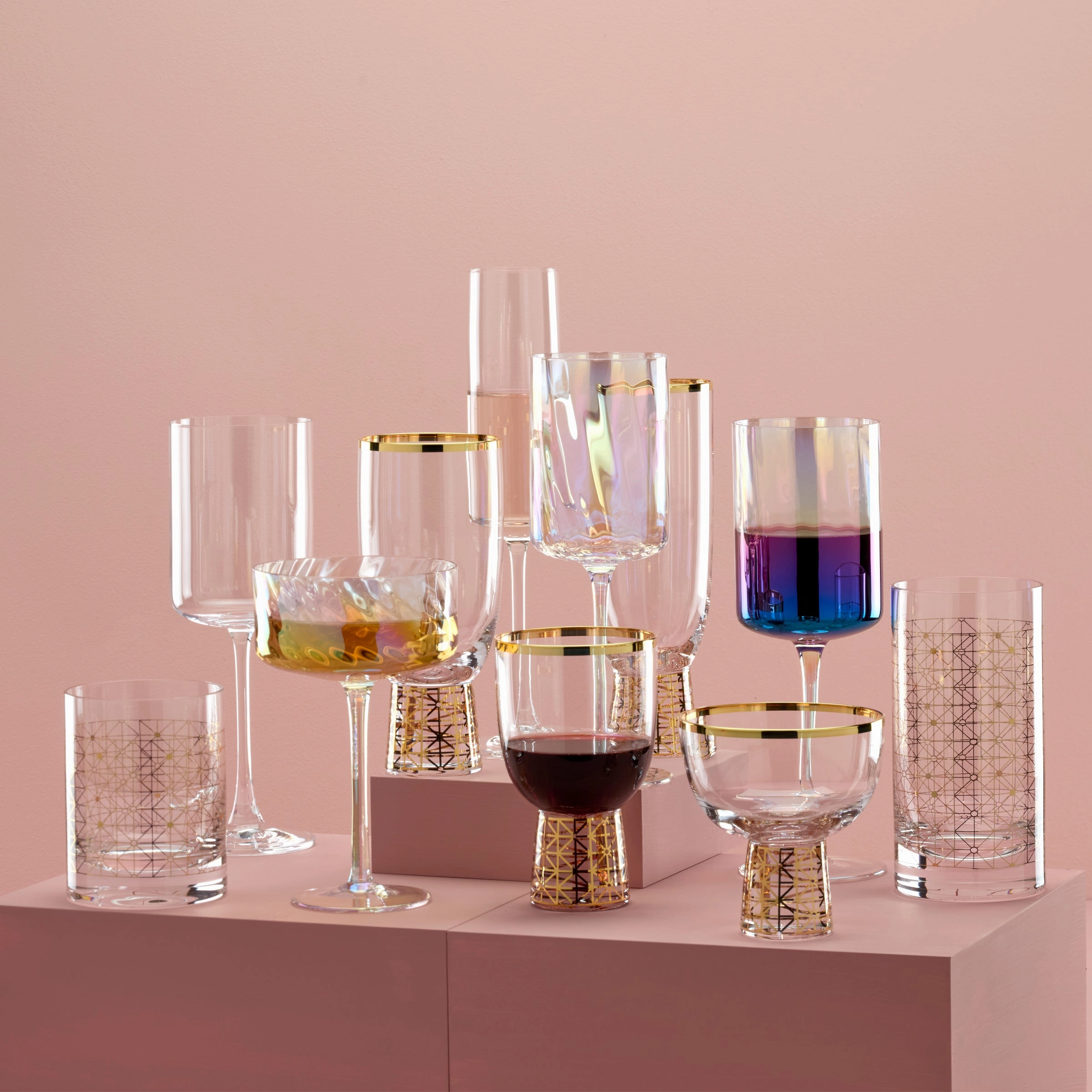 Tuscany Classics Gold Frost Wine Glasses - Set Of 4