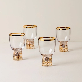 Tuscany Classics Gold Frost Wine Glasses - Set Of 4glass cups ,personalized mugs 