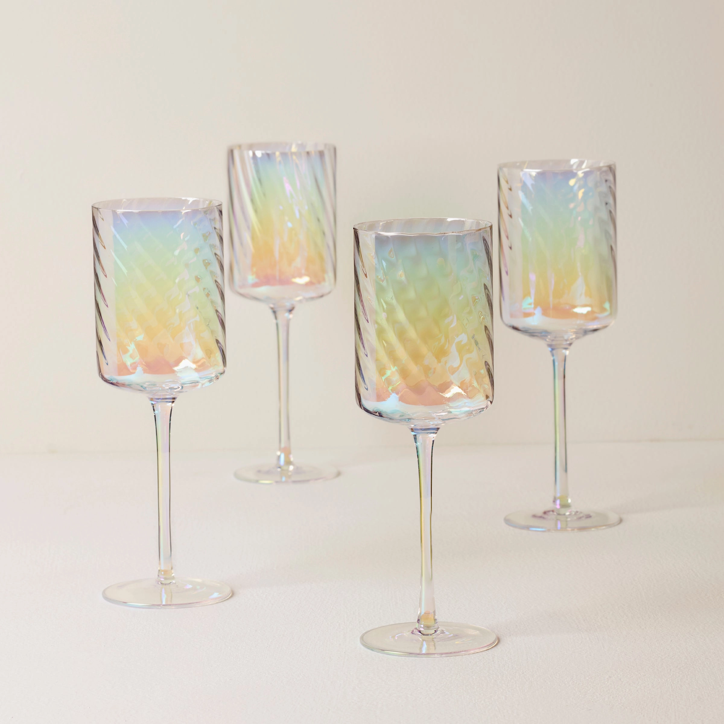 Tuscany Classics Iridescent Red Wine Glasses - Set Of 4glass cups ,personalized mugs 