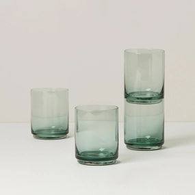 Tuscany Classics Stackable Green Tall Glasses - Set Of 4glass cups ,personalized mugs 
