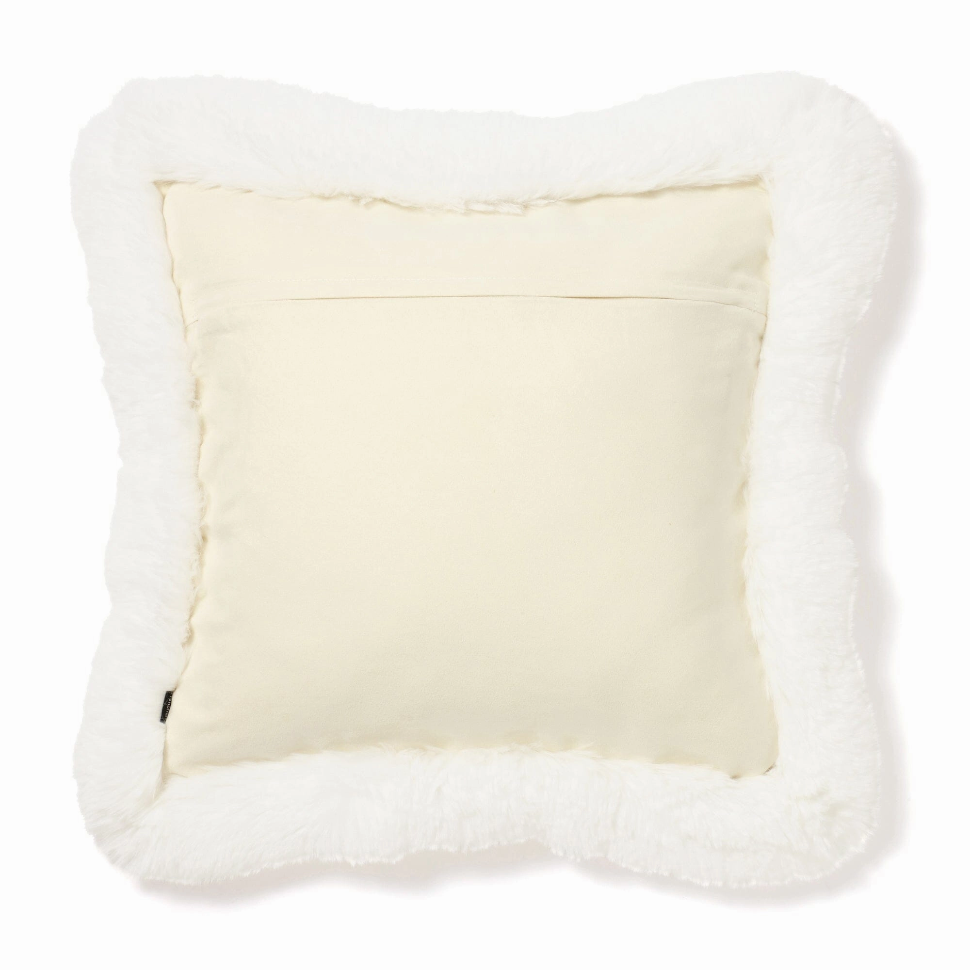 Tweed X Fur Cushion Cover 450 X 450 White