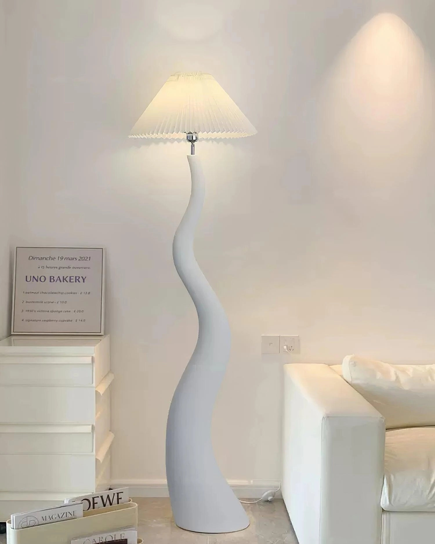 Twisted Pleated Floor Lamp