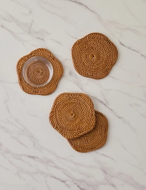 Tyna Rattan Coasters (Set of 4)home decor ,wall decor 