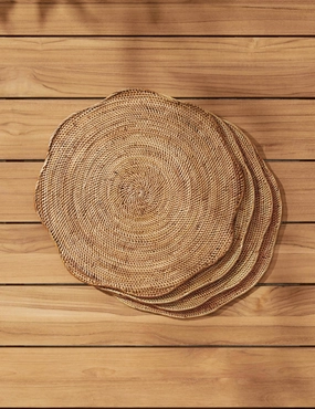Tyna Rattan Placemats (Set of 4)home decor ,wall decor 