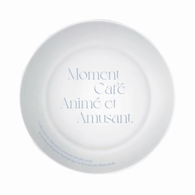 Typo Glass Plate Bluehand-painted ceramic bowl