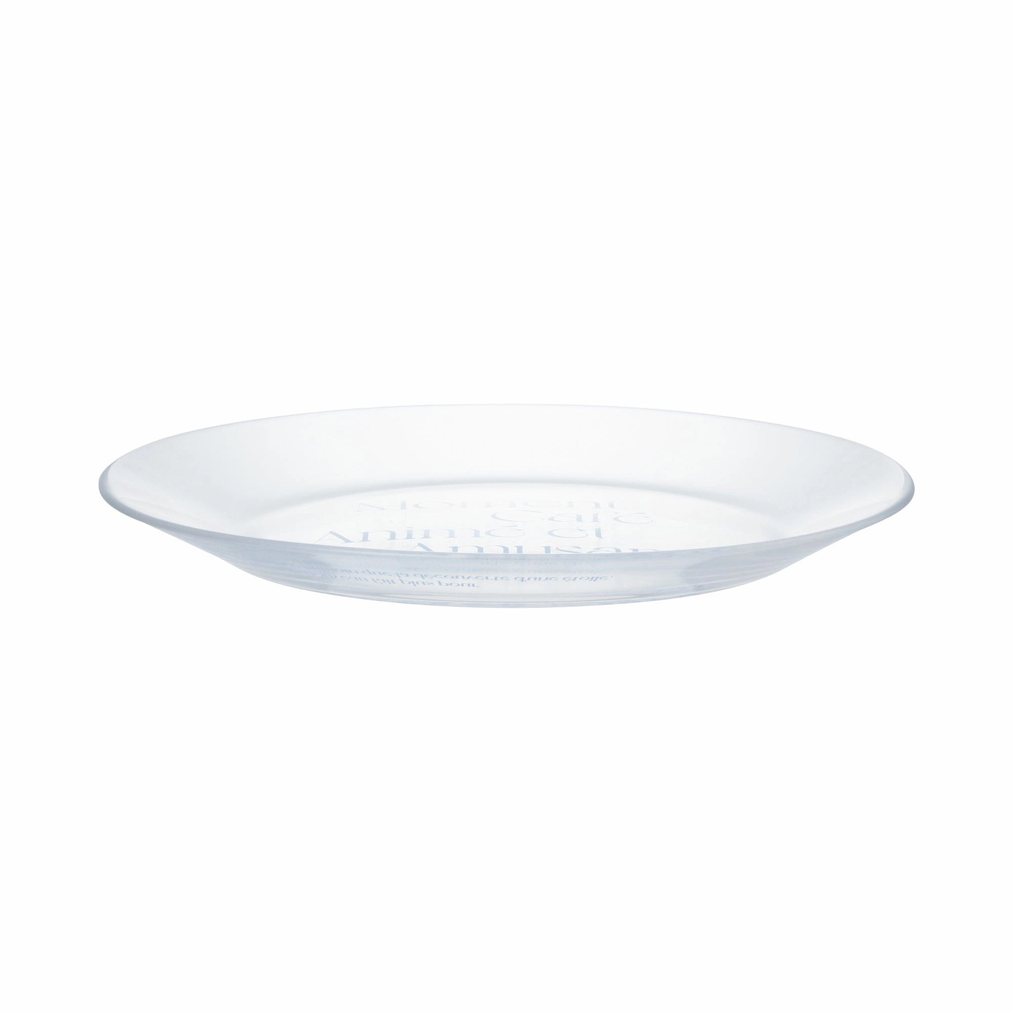 Typo Glass Plate Blue