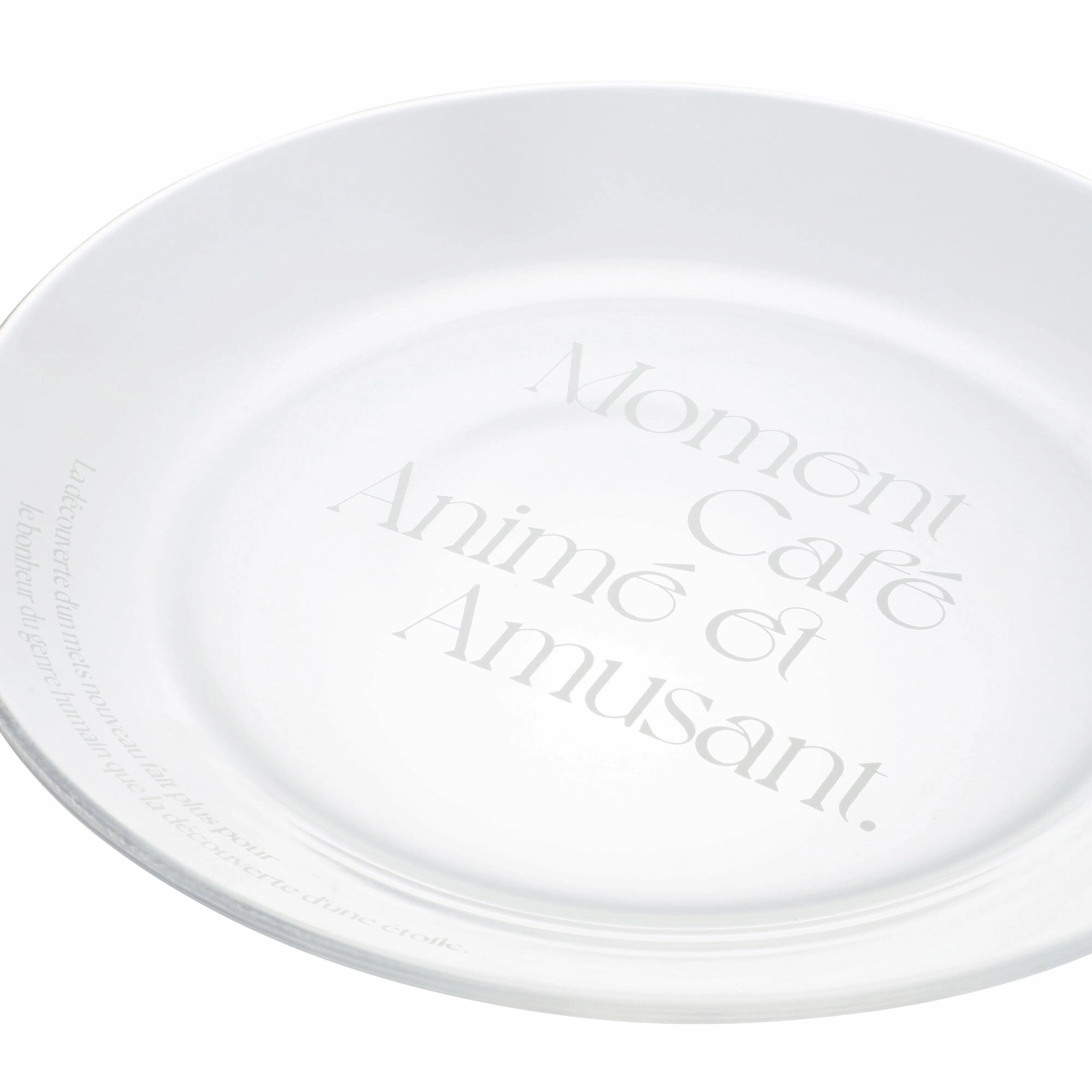 Typo Glass Plate White