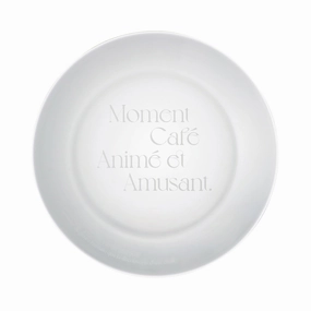 Typo Glass Plate Whitehand-painted ceramic bowl