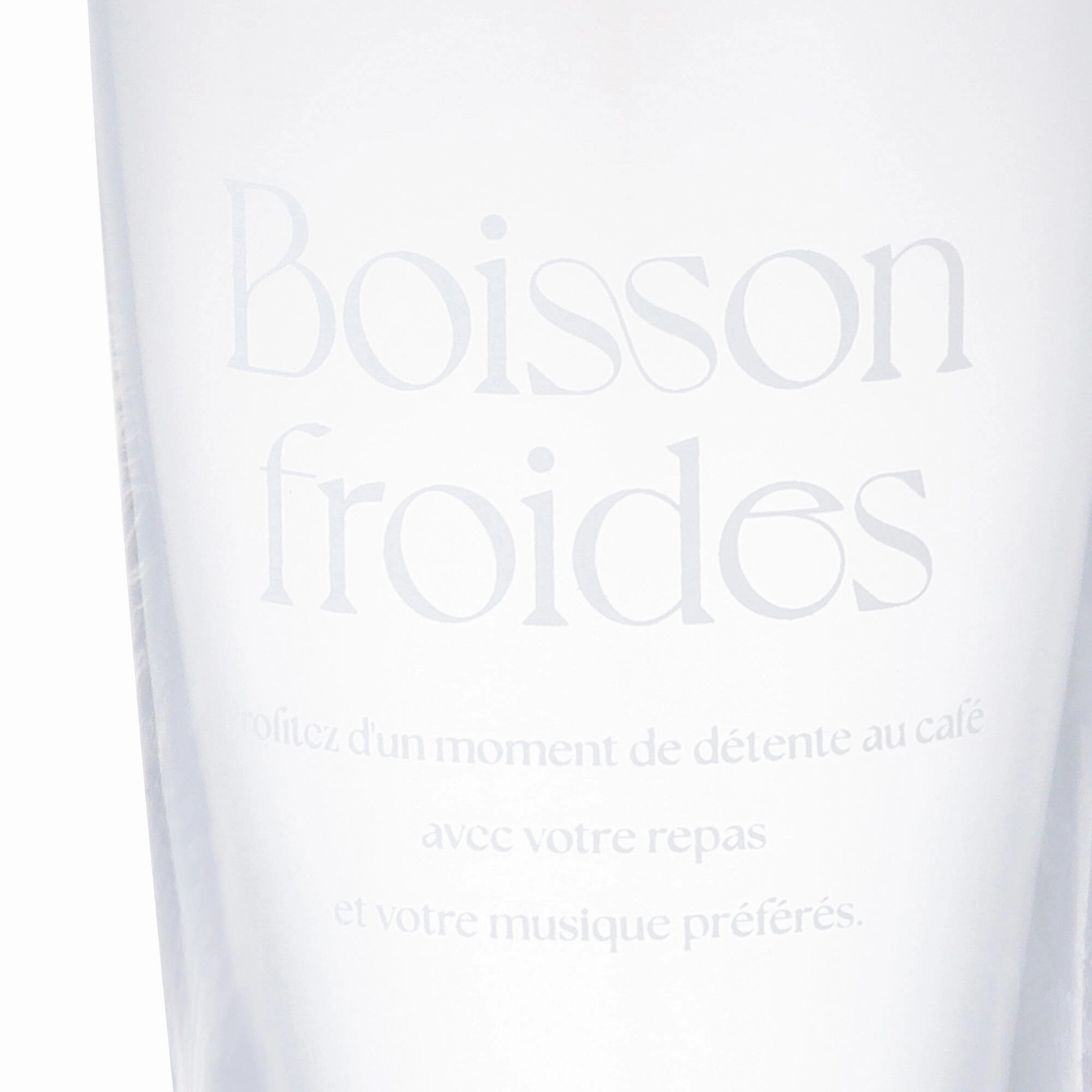 Typo Glass Tumbler With Straw White