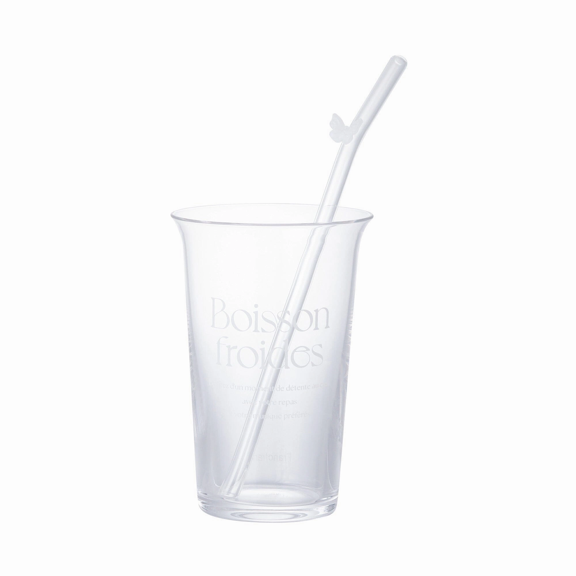 Typo Glass Tumbler With Straw Whiteglass cups ,personalized mugs 