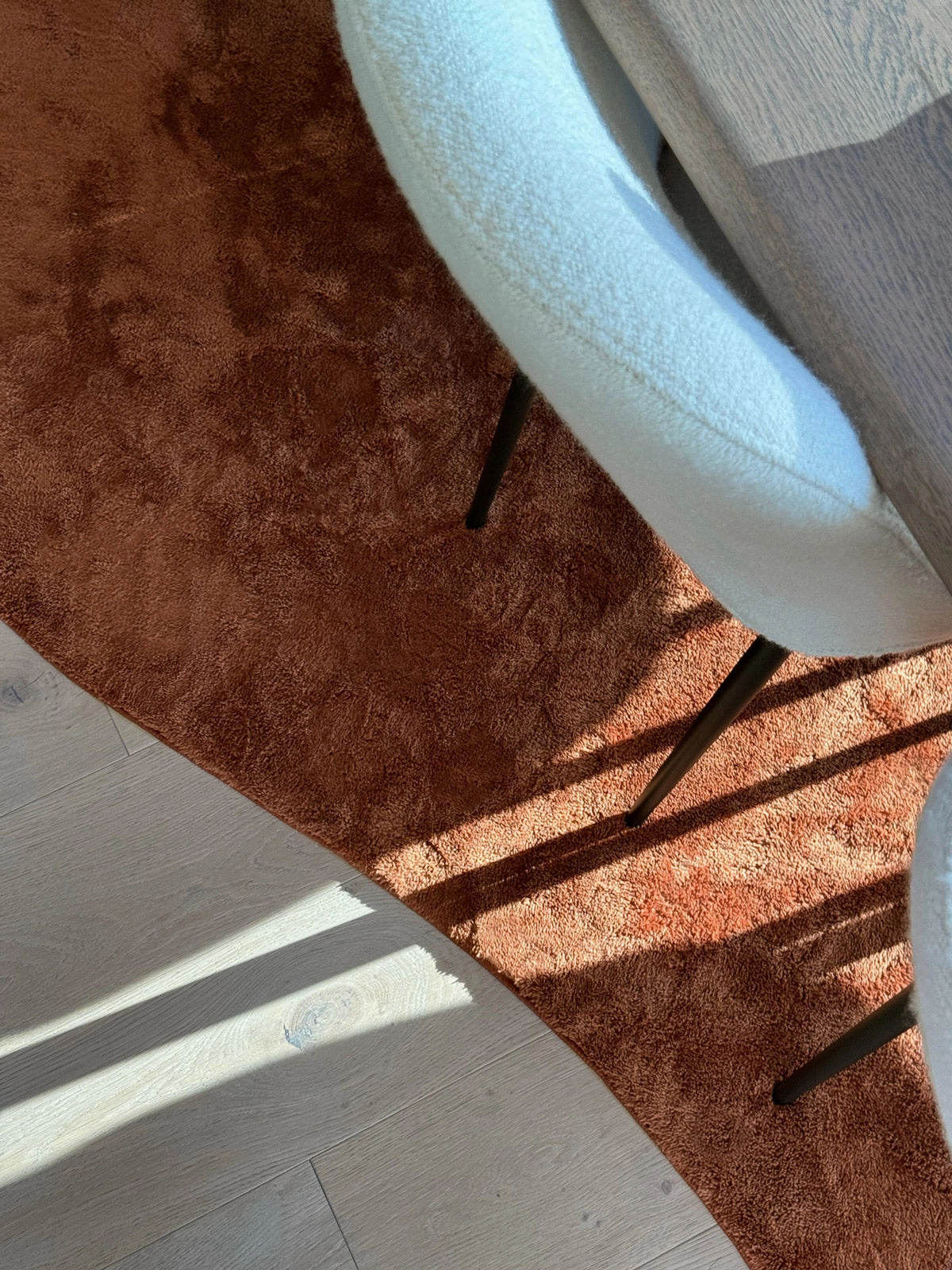 Tyra Terracotta Brown Irregular Shape Washable Rug