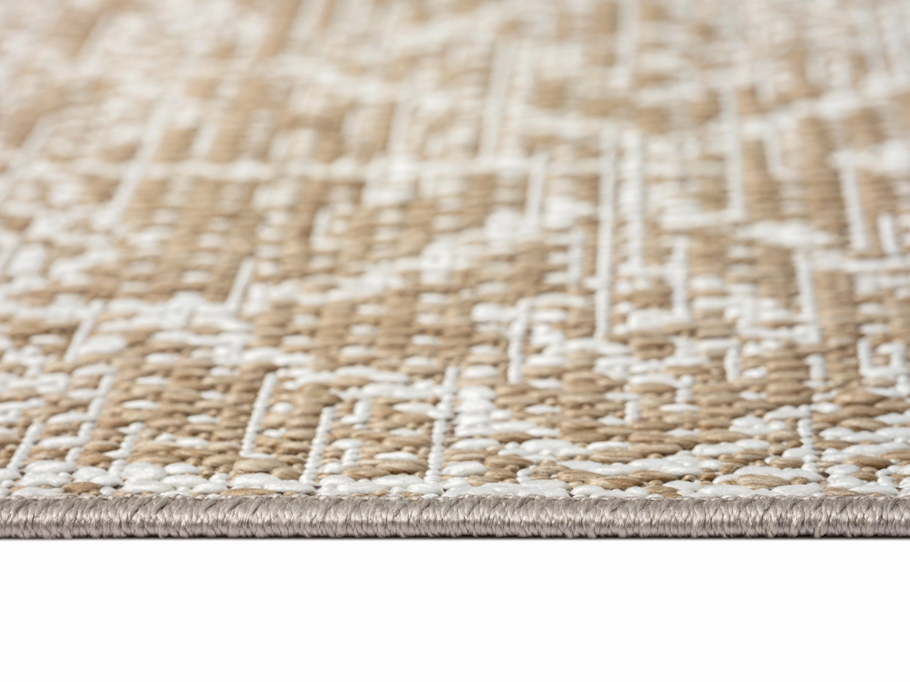Ullah Brown and Ivory Tribal Flatweave Indoor Outdoor Rug