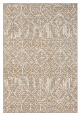 Ullah Brown and Ivory Tribal Flatweave Indoor Outdoor Rugmodern color block patchwork rug