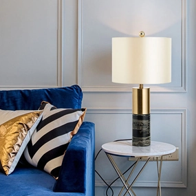 Uma Marble Table Lamp With Gold Trimtable lamp,smart table lamp