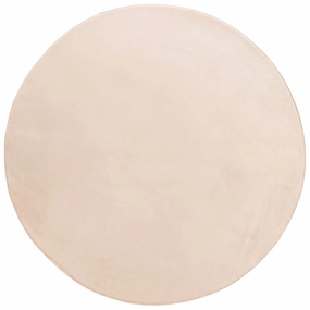 Una Beige Plush Rollie Pollie Round Playmatmodern color block patchwork rug