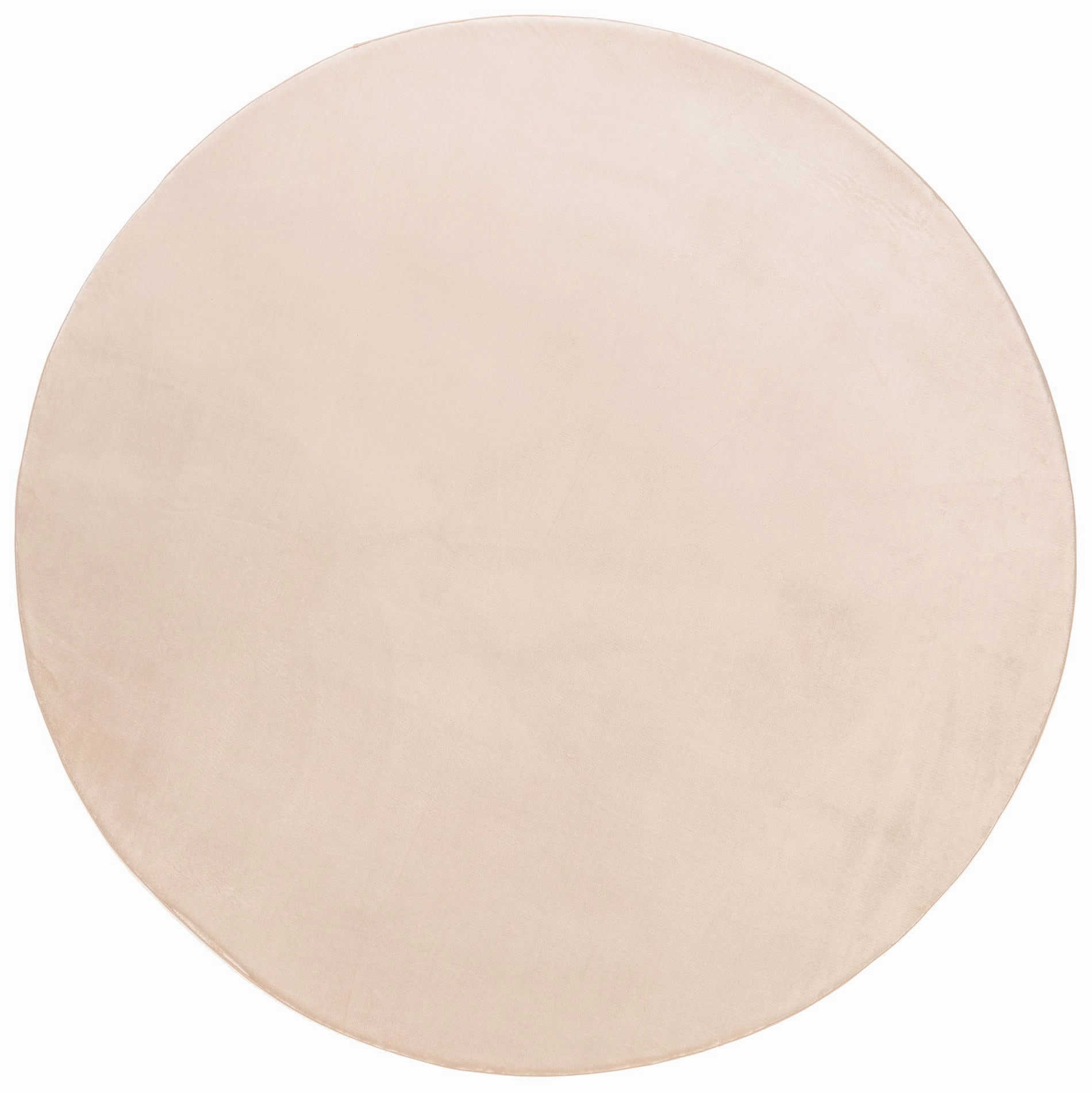 Una Beige Plush Rollie Pollie Round Playmatmodern color block patchwork rug