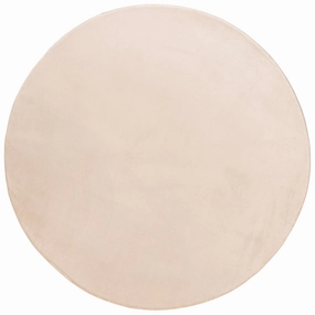 Una Beige Plush Rollie Pollie Round Playmatmodern color block patchwork rug