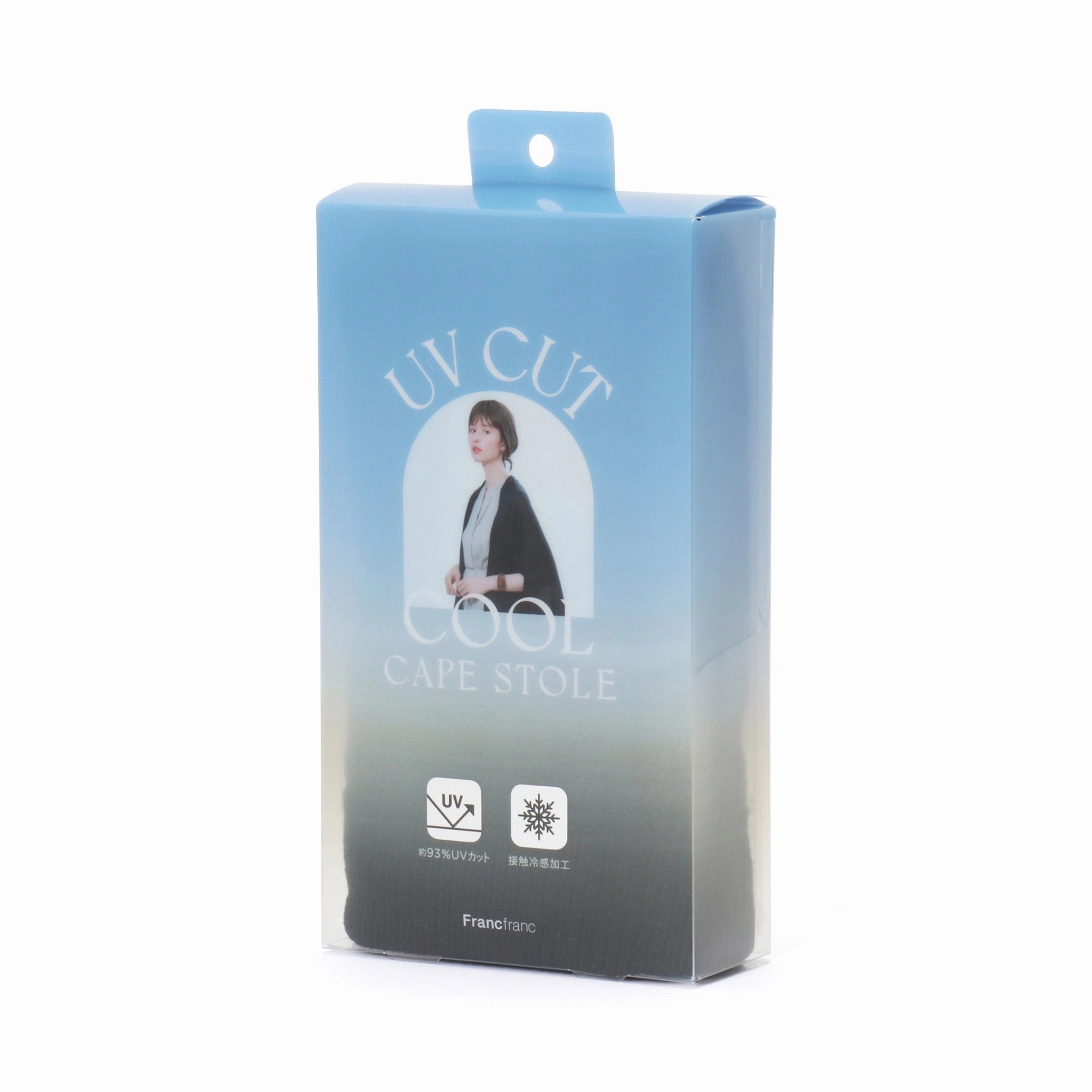 UV Cut Cool Cape Stole Black