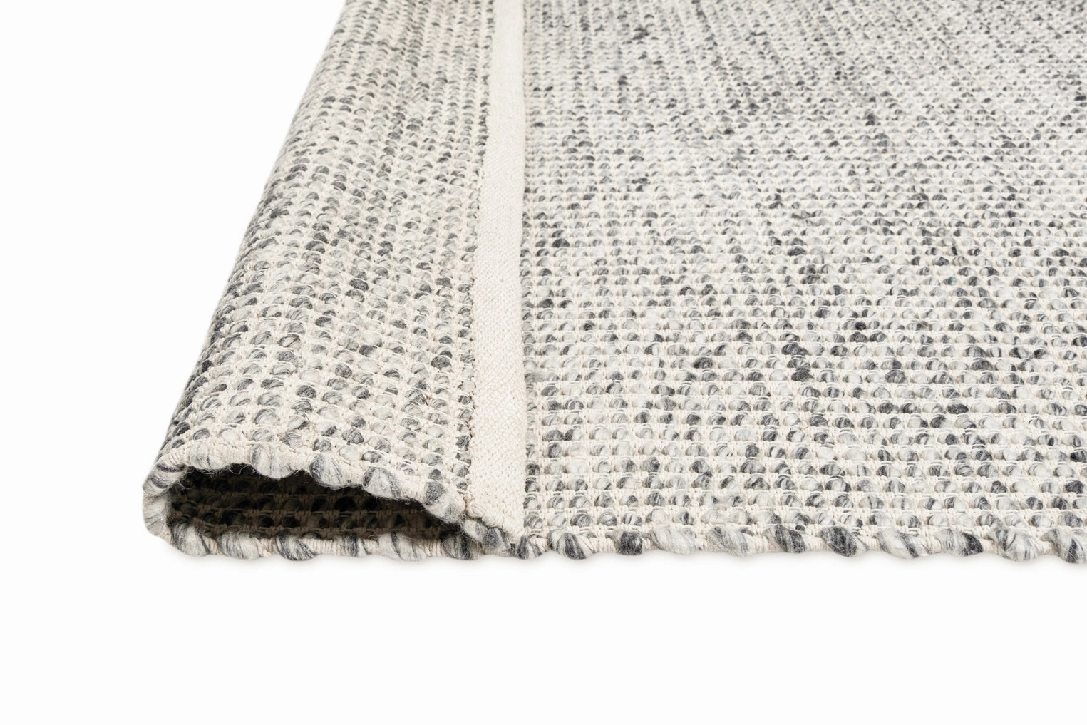 Vaasa Marbled Grey Chunky Wool Rug