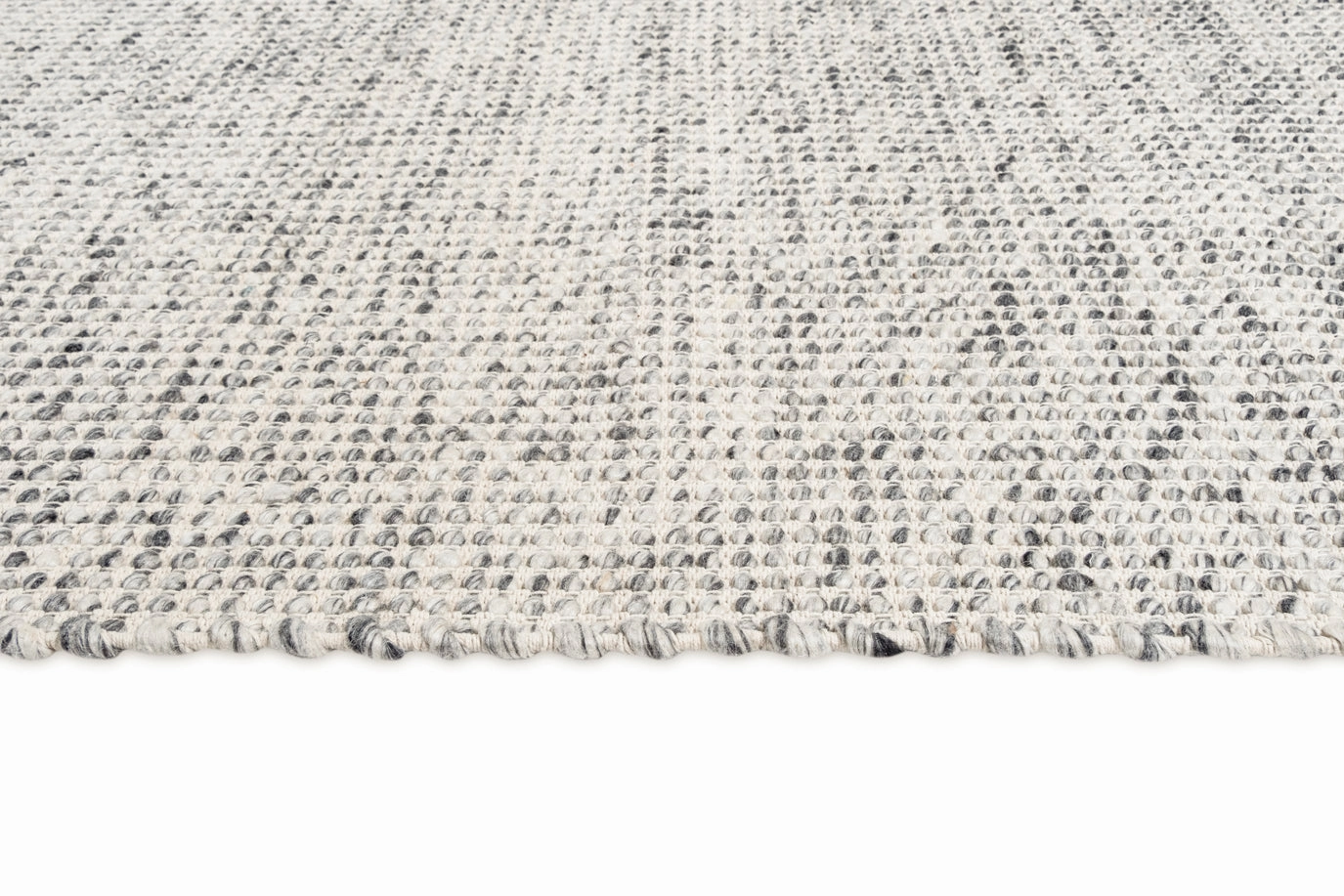 Vaasa Marbled Grey Chunky Wool Rug
