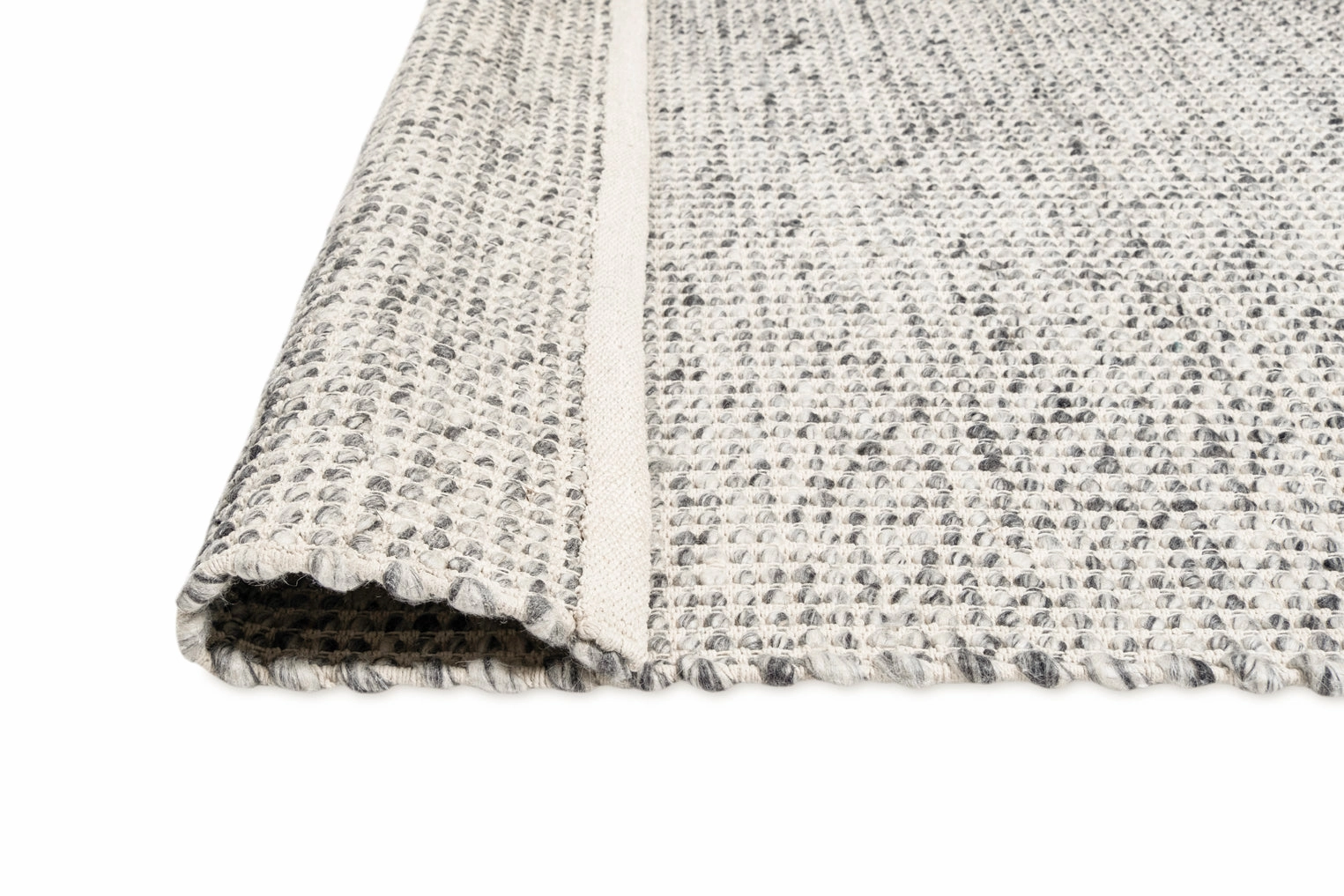Vaasa Marbled Grey Chunky Wool Rug