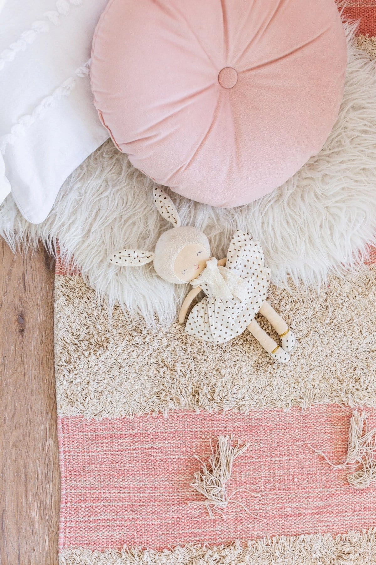 Valentina Pink Tassel Flatweave Cotton Rug *NO RETURNS UNLESS FAULTY