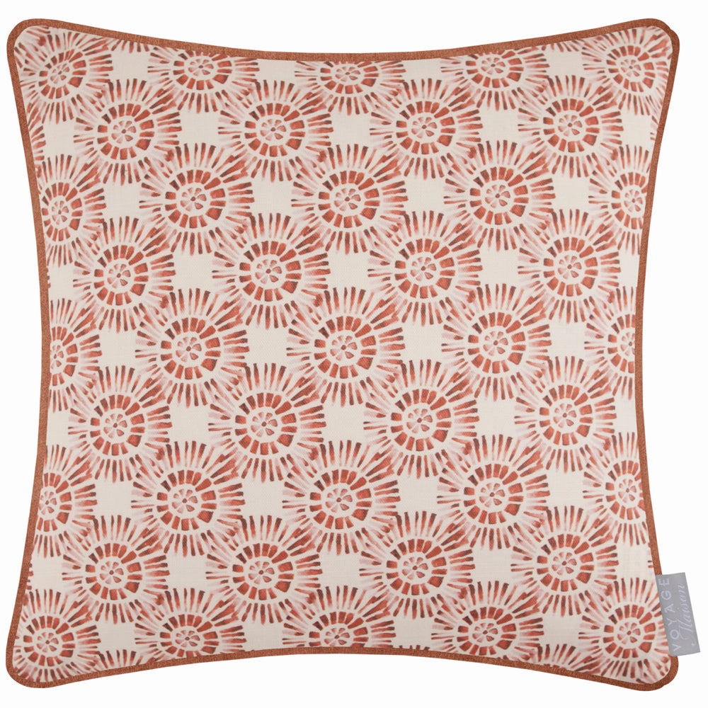 Vali Printed Piped Cushion Terracottabedding sets ,throw blankets 