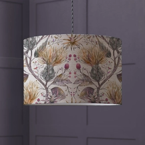 Varys Eva Lamp Shade Goldreplacement lampshade,White Linen Drum Lampshade for Table or Floor Lamp