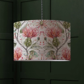 Varys Eva Lamp Shade Russetreplacement lampshade,White Linen Drum Lampshade for Table or Floor Lamp