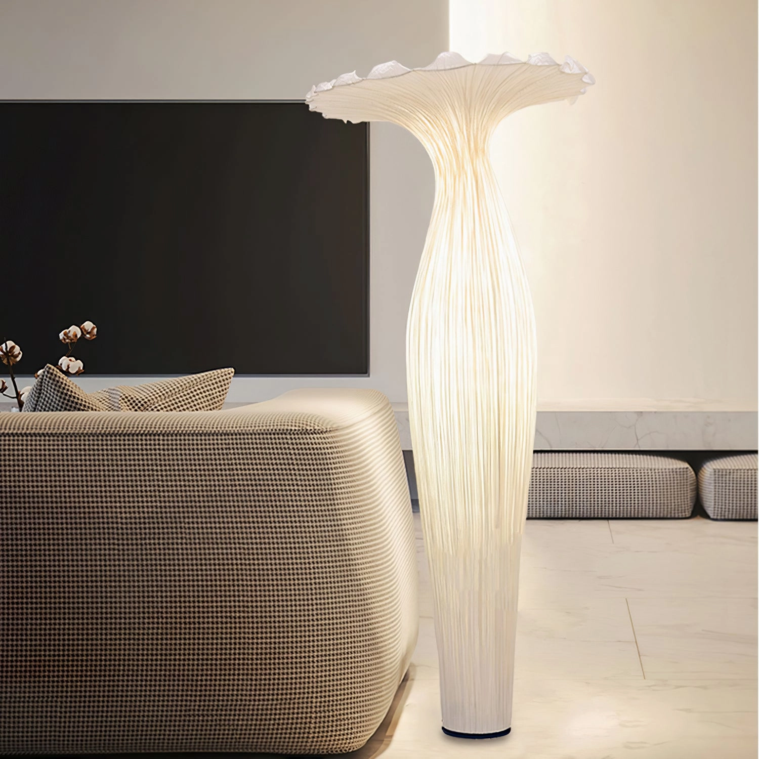 Vase Fabric Floor Lamp