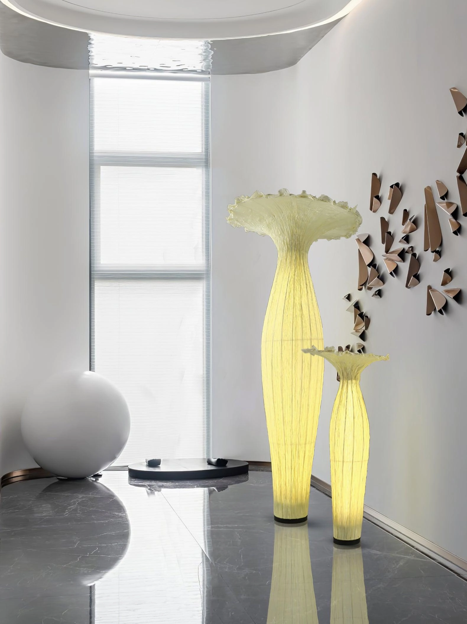 Vase Fabric Floor Lamp