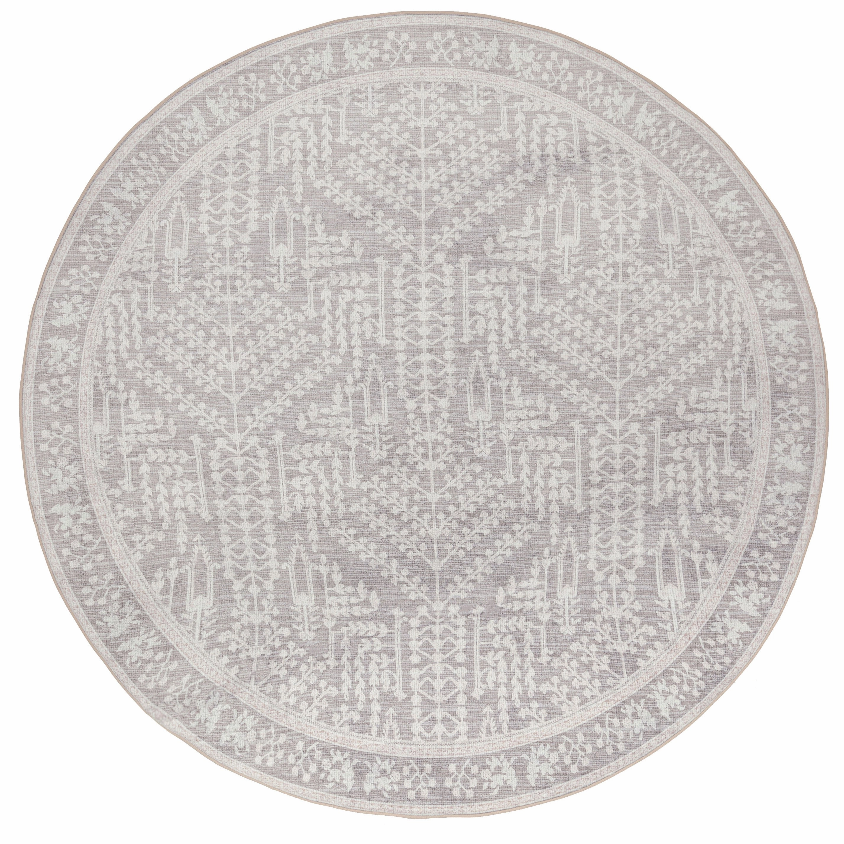 Vela Brown Grey Plush Rollie Pollie Round Playmatmodern color block patchwork rug