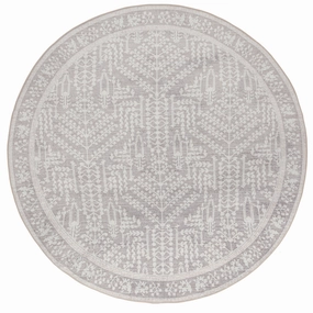 Vela Brown Grey Plush Rollie Pollie Round Playmatmodern color block patchwork rug
