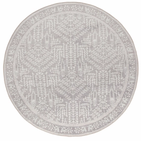 Vela Brown Grey Plush Rollie Pollie Round Playmatmodern color block patchwork rug