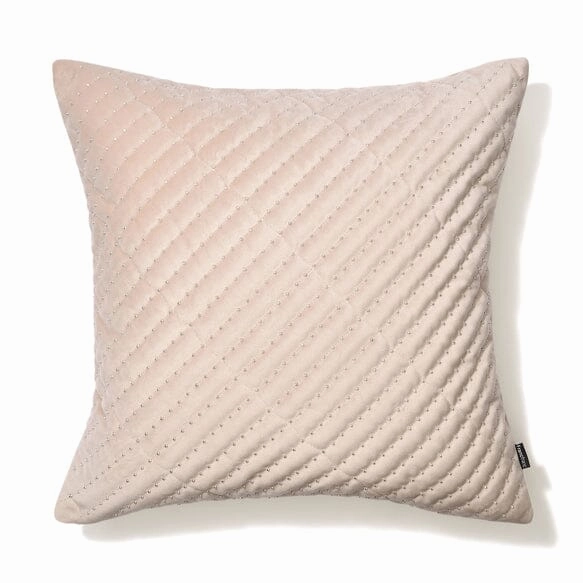 Velvet Bead Cushion Cover 450 X 450 Beigebedding sets ,throw blankets 