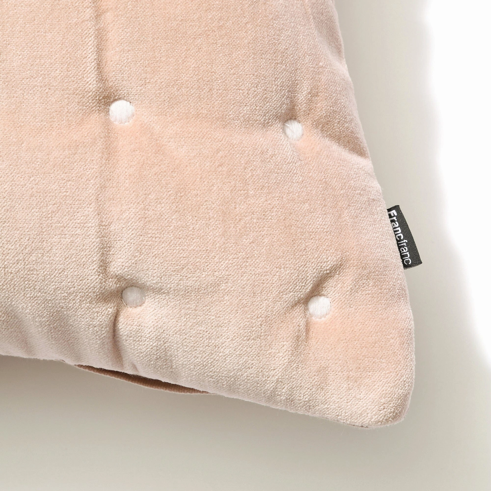 Velvet dot cushion cover 450 x 450 Pink