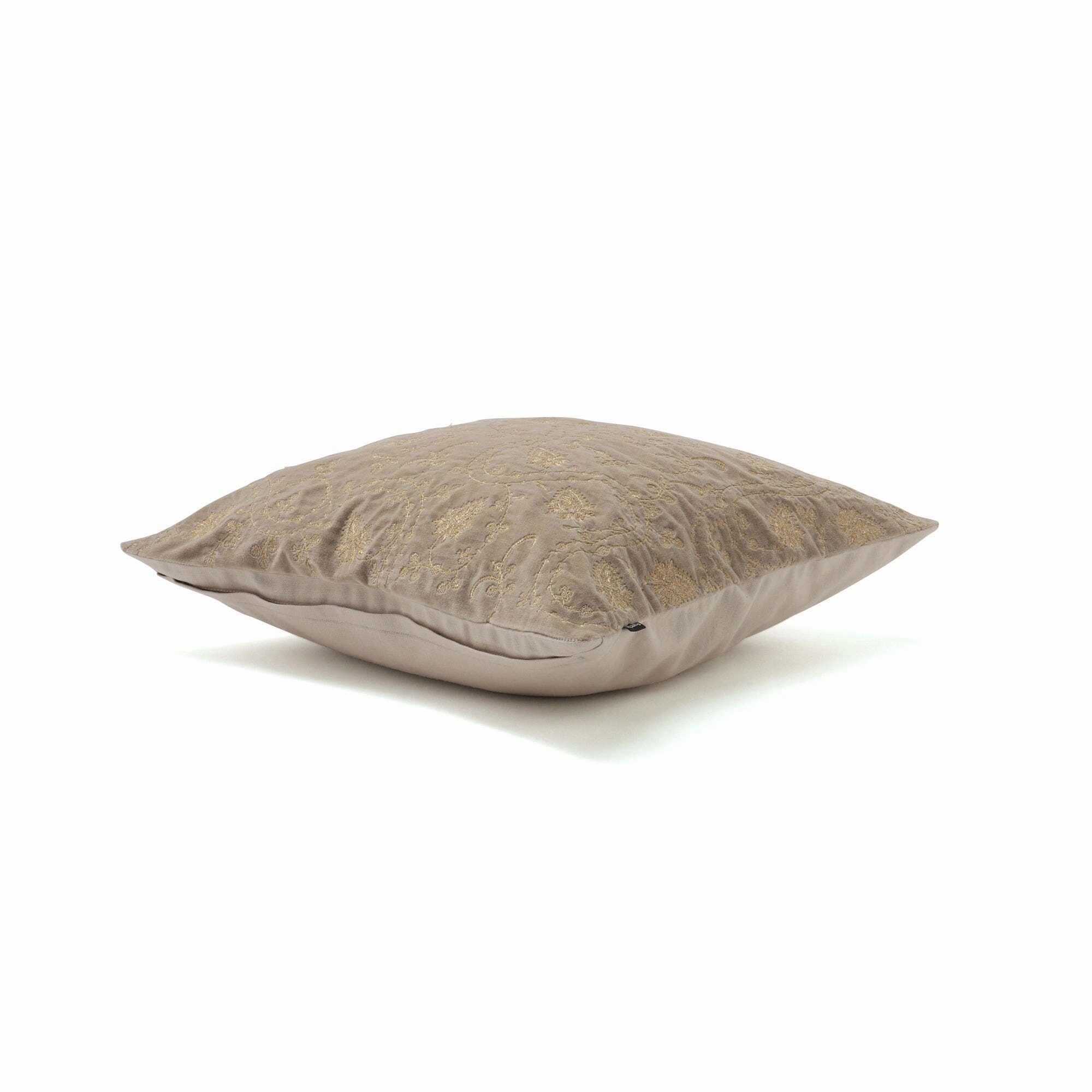 Velvet Emb Cushion Cover 450 X 450 Beige X Gold