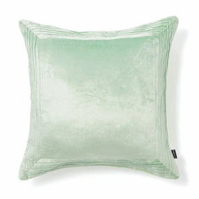 Velvet Frame Cushion Cover 450 X 450 Light Greenbedding sets ,throw blankets 