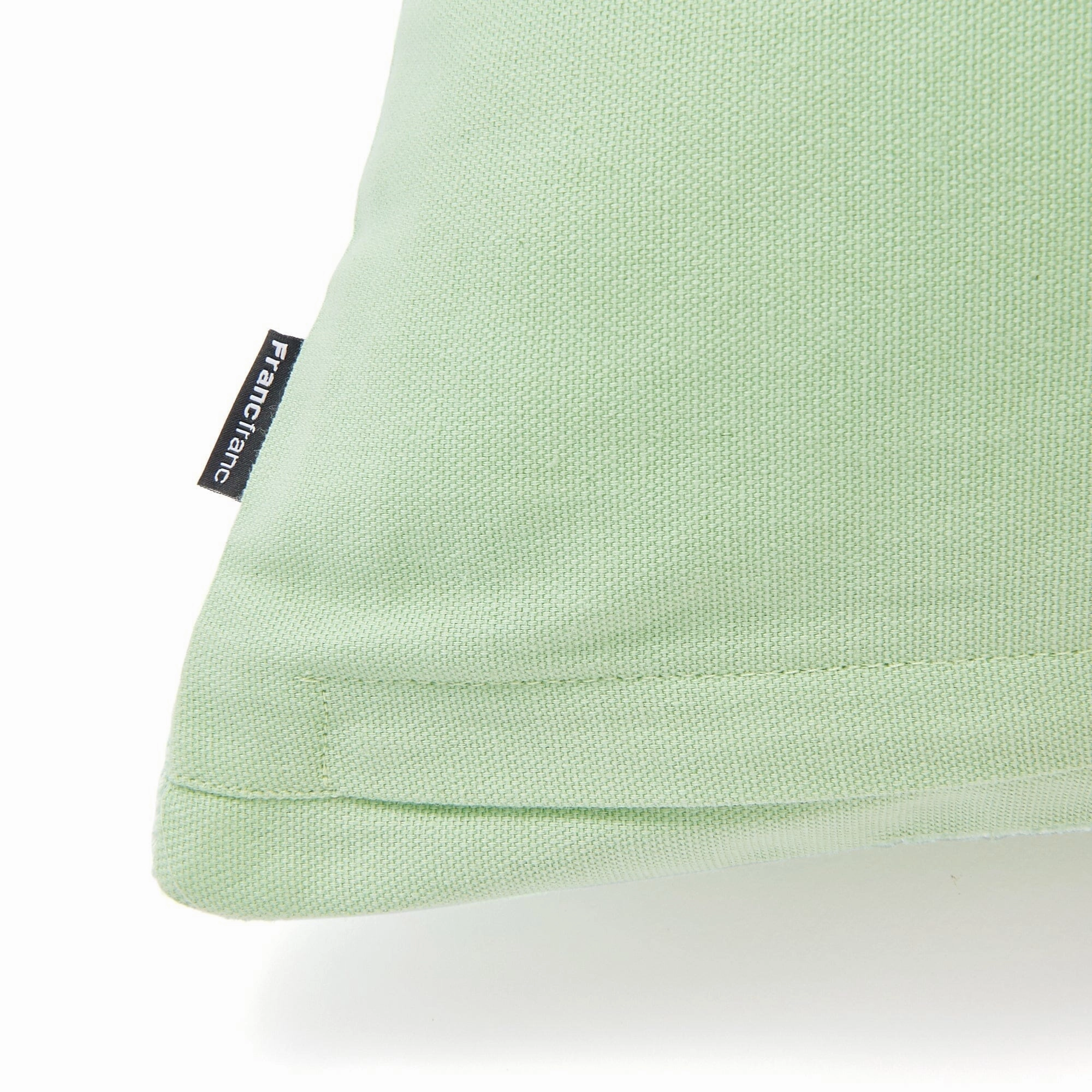 Velvet Frame Cushion Cover 450 X 450 Light Green