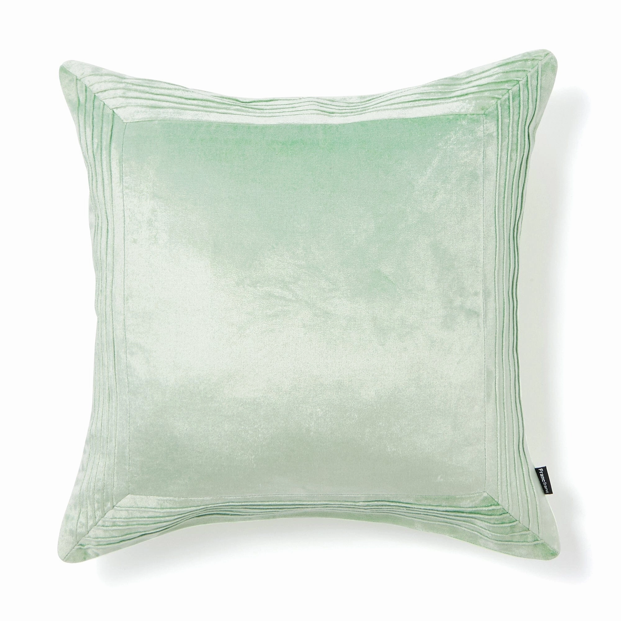 Velvet Frame Cushion Cover 450 X 450 Light Greenbedding sets ,throw blankets 