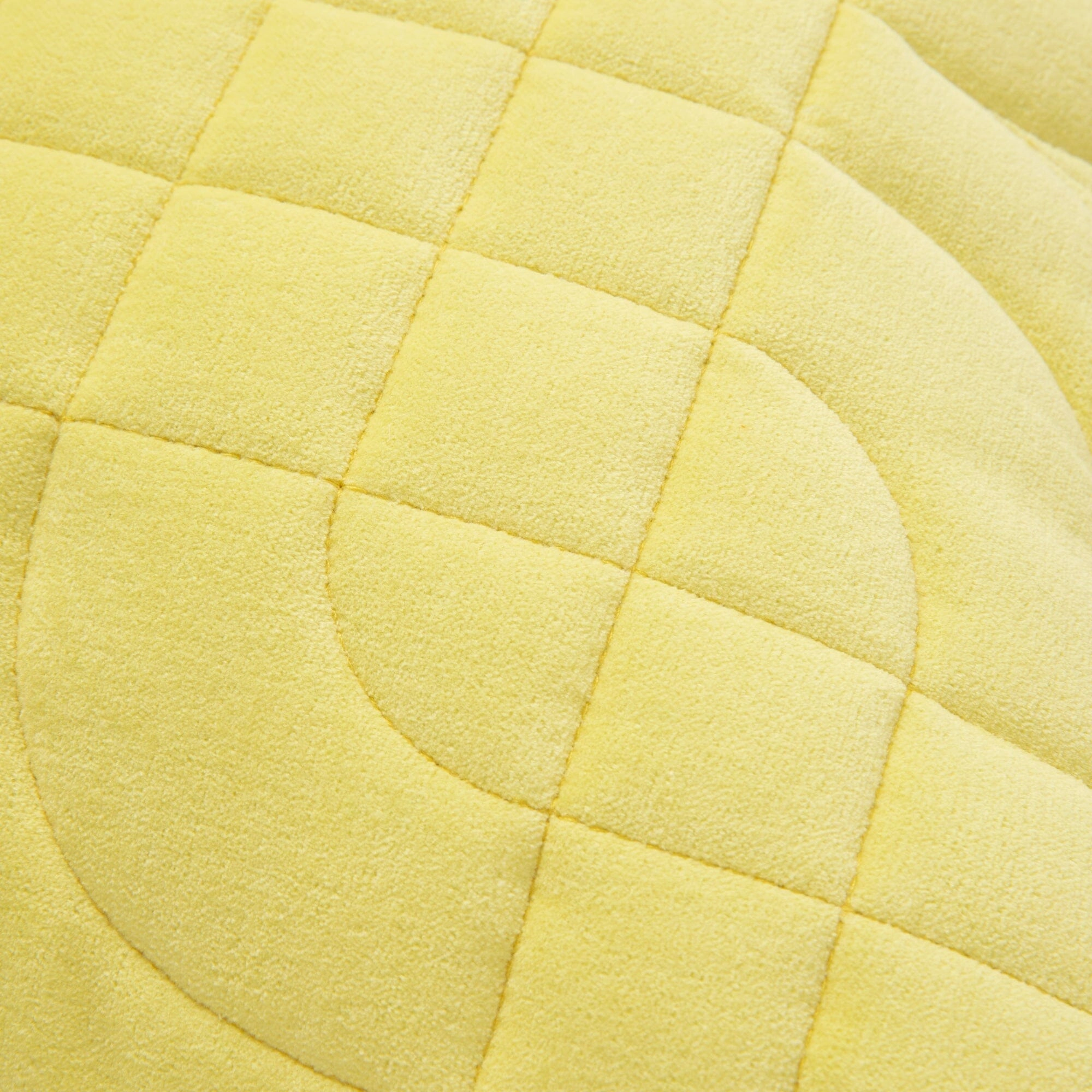 Velvet Quilt Cushion Cover 450 x 450  Yellow