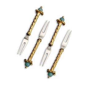 Venise Cocktail Two-Prong Picks (Set of 4)glass cups ,personalized mugs 