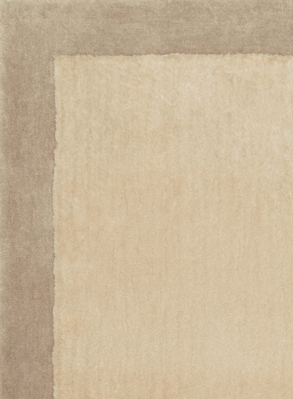 Verity Beige Bordered Shag Rug