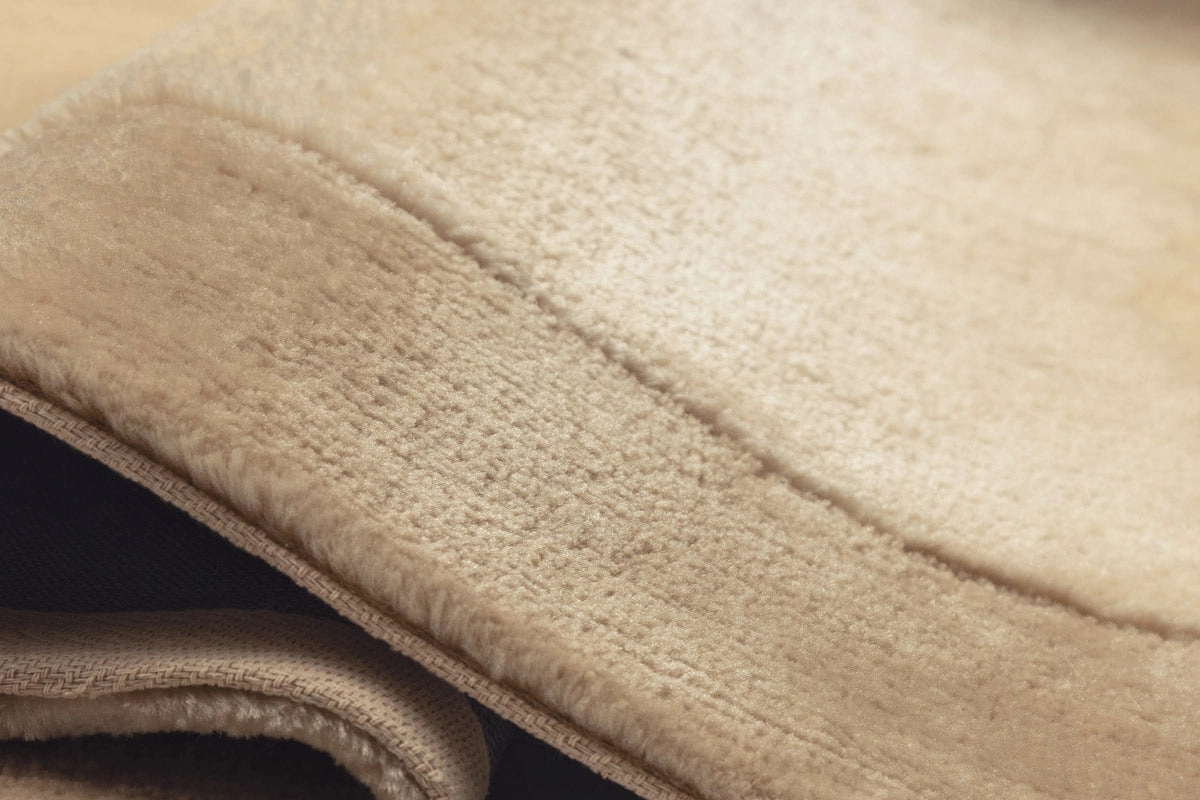 Verity Beige Bordered Shag Rug