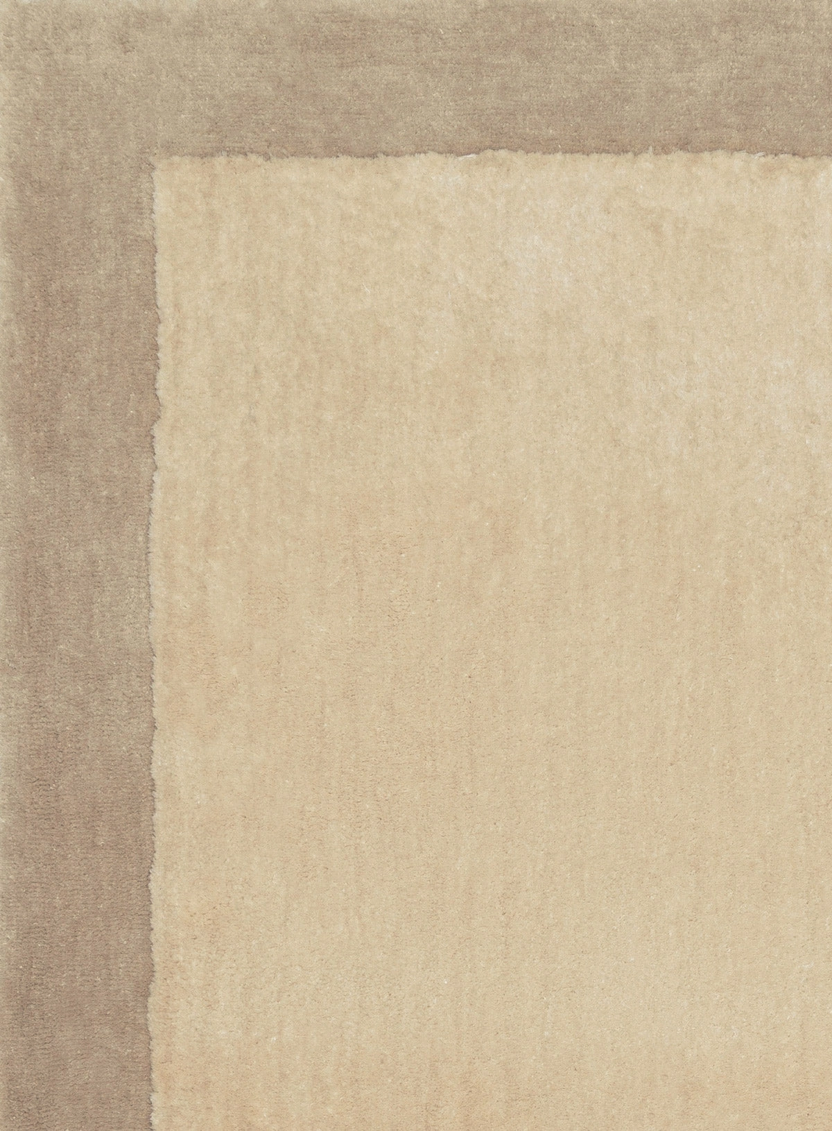 Verity Beige Bordered Shag Rug