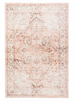 Veronique Peach and Brown Distressed Washable Rugmodern color block patchwork rug